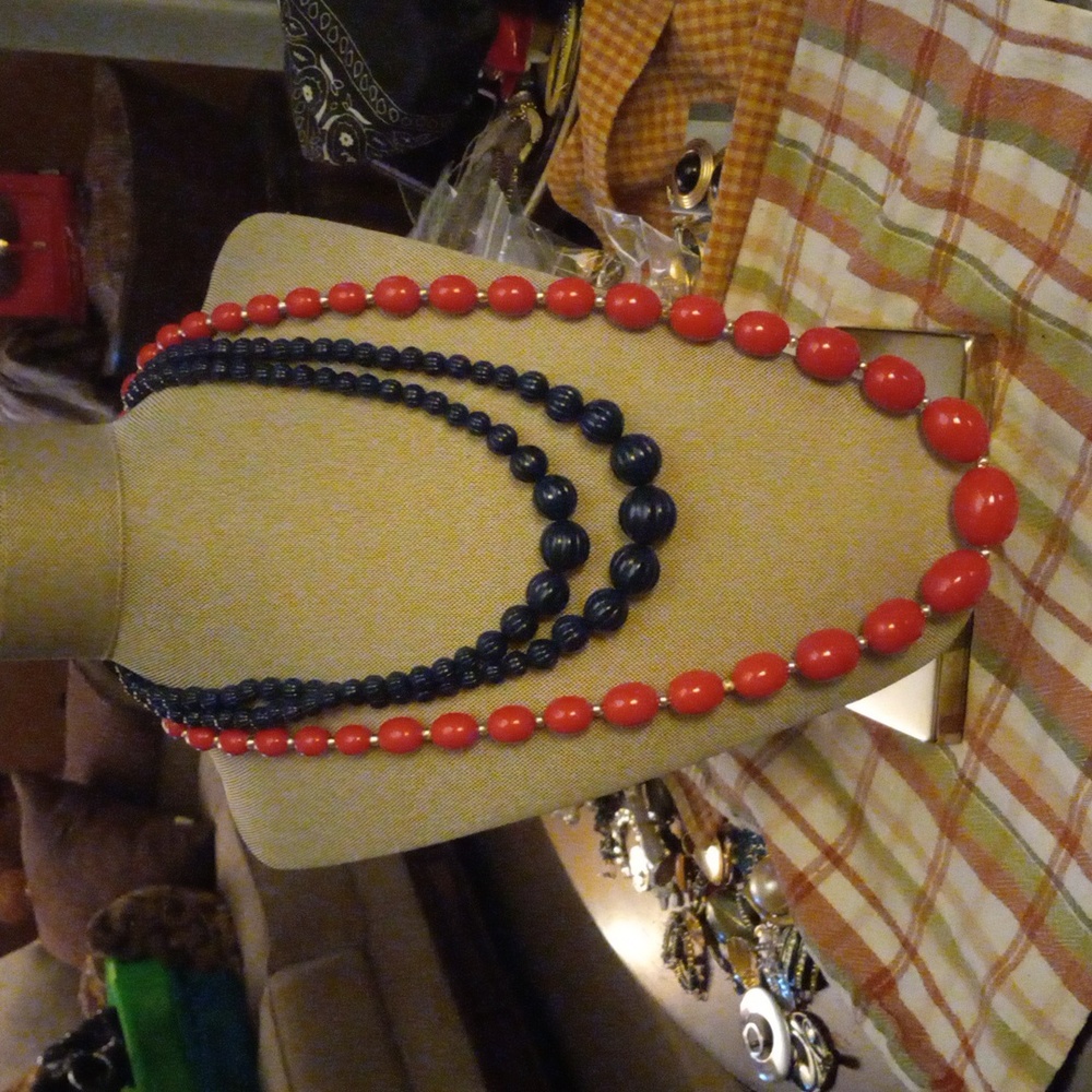 TWO BEADED NECKLACES